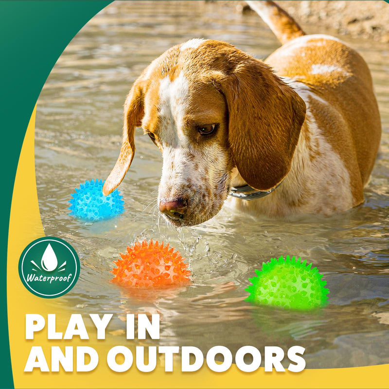 2 Different Functions Interactive Balls for Dogs 2.5” Squeaky Dog Balls Toys and Puppy Teething Chew Toy Balls for Small Dogs Dog Balls for Clean Teeth and Training （5Pcs） 5pcs - BeesActive Australia