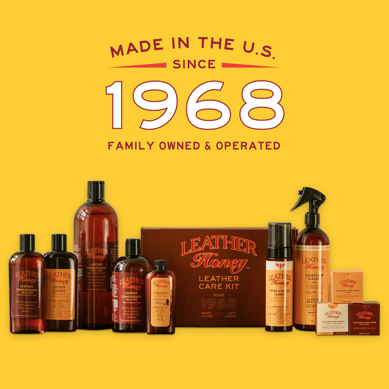 Leather Honey Leather Care Wipe Kit: Clean & Restore On-The-Go. Use for Leather Couches, Car Seats, Purses, Shoes & Bags. Safe for Any Color. Non-Toxic & Ready-to-Use. 5 Cleaner & 5 Conditioner Wipes Combo - BeesActive Australia
