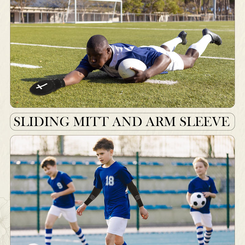 Geyoga Christian Sliding Mitt and Cross Arm Sleeve Sets Baseball Sport Set Religious Glove Sliding Mitt Cooling Arm Sleeves Philippians 4:13 - BeesActive Australia