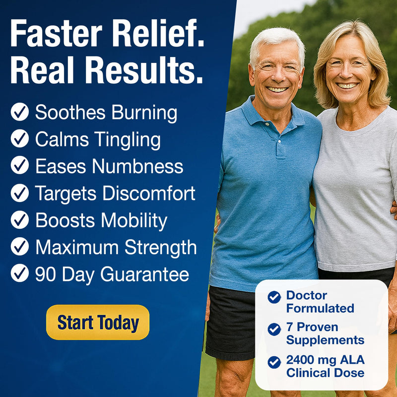 Nerve Relief Neuropathy Sciatica Support Supplement with 2400 mg Alpha Lipoic Acid to Reduce Nerve Discomfort in Feet Hands Toes – 2400mg ALA, Vitamins B12 B6 & B1, Magnesium, Turmeric – 60 Capsules White-radiant