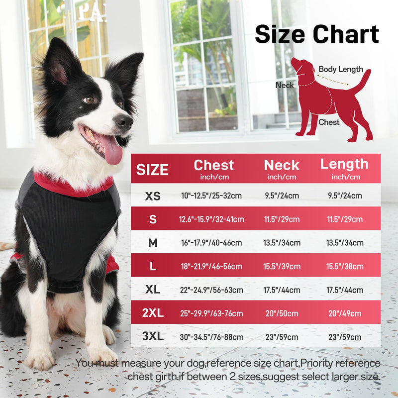 Warm Fleece Dog Coats for Small Dogs,D-Rings Waterproof Puppy Jacket for Cold Winter,Red M Medium (Pack of 1) Red - BeesActive Australia