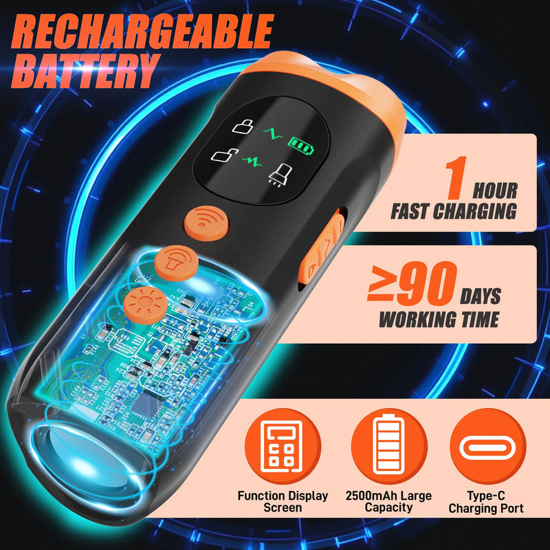 Dog Bark Deterrent Device - 3X Ultrasonic Anti Barking Device Stop Barking Control for Small Medium Large Dog Outdoor Indoor Behavior Correct 4 Training Modes Up to 50Ft Long Range