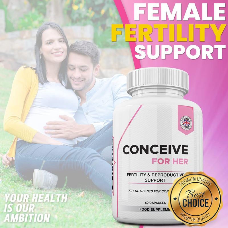 Conceive for Her 60 Capsules Women's Fertility Supplement - Vitamins & Minerals Plus Key nutrients - BeesActive Australia