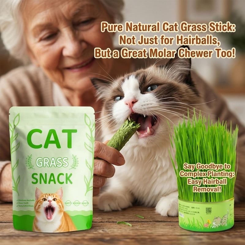 90g/3.17oz Cats Treat Cat Grass Teething Stick Kitten Toy Catnip Toys for Hairball Removal Freeze Dried Chew Dental Food for Indoor Kitty Lickable Edible Snack for Eliminate Fur Digestion Chicken 90g/3.17oz