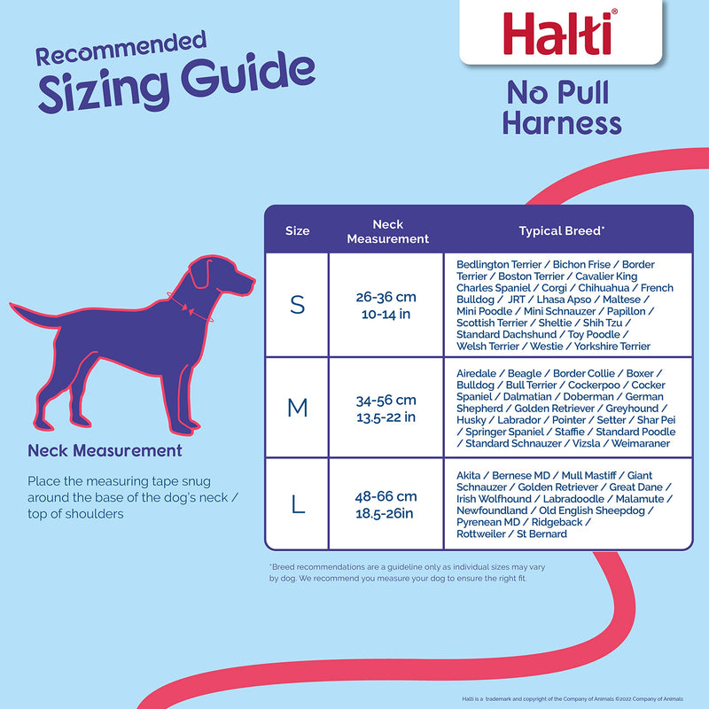 HALTI No Pull Harness - to Stop Your Dog Pulling on The Leash. Adjustable, Lightweight and Easy to Use. Reflective Dog Training Harness for Large Dogs (Size L),Black - BeesActive Australia