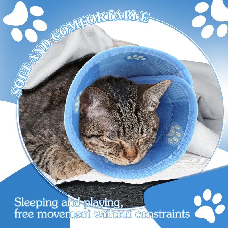 Neck Collar Cat Protective Collar Cat Adjustable Cat Collar Soft Recovery Collar Funnel Cat for Cats Pet After Surgery and Injuries (M) - BeesActive Australia