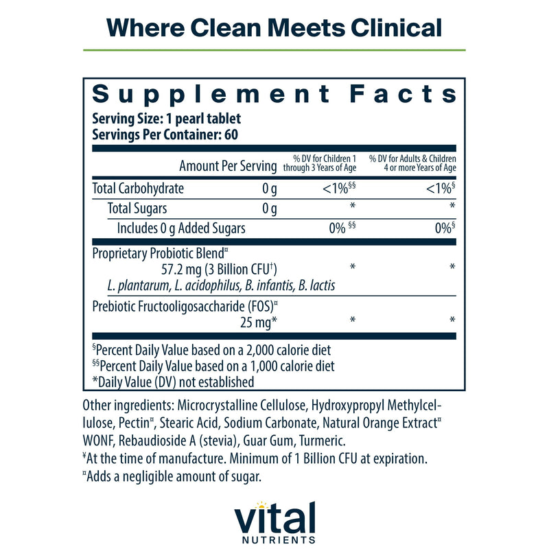 Hyperbiotics Vital Nutrients Pro Kids Probiotic | Allergen-Free Toddler Probiotics for Kids | Targeted Immune, Gut, and Digestive Health | Sugar-Free Orange Flavor | 60 Chewable Tablets Easy-to-Swallow Orange
