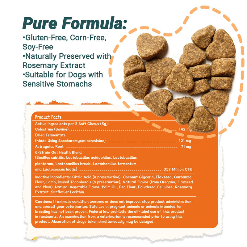 Dog Allergy Chews - Yeast Balance & Itching Relief, Immune and Skin Support for Seasonal Allergies, Gut Health Blend, Lamb Flavor, 120 Soft Chews Allergy Relief