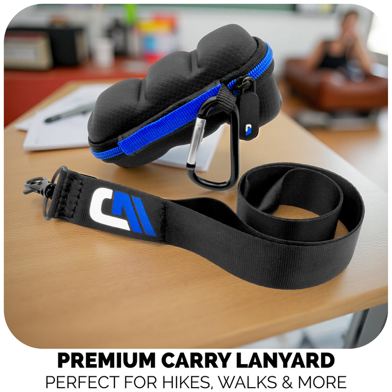 CASEMATIX Asthma Inhaler Travel Case with Lanyard and Clip-on Keychain Carabiner, Includes Inhaler Holder Case Only, Black - BeesActive Australia
