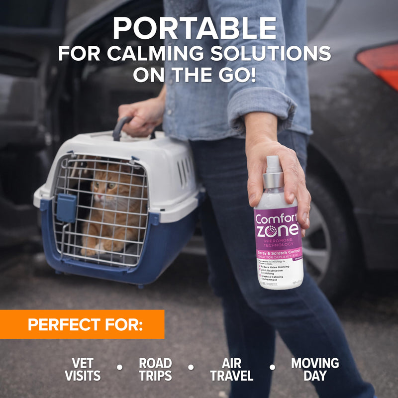 K&H Self-Warming Cat Bed Pad + Comfort Zone Cat Calming Pheromone Spray Bundle - Includes Self Heating Mat for Indoor Pets and Calming Spray, 60ml - Reduce Stress During Travel, Vet Visits & Home