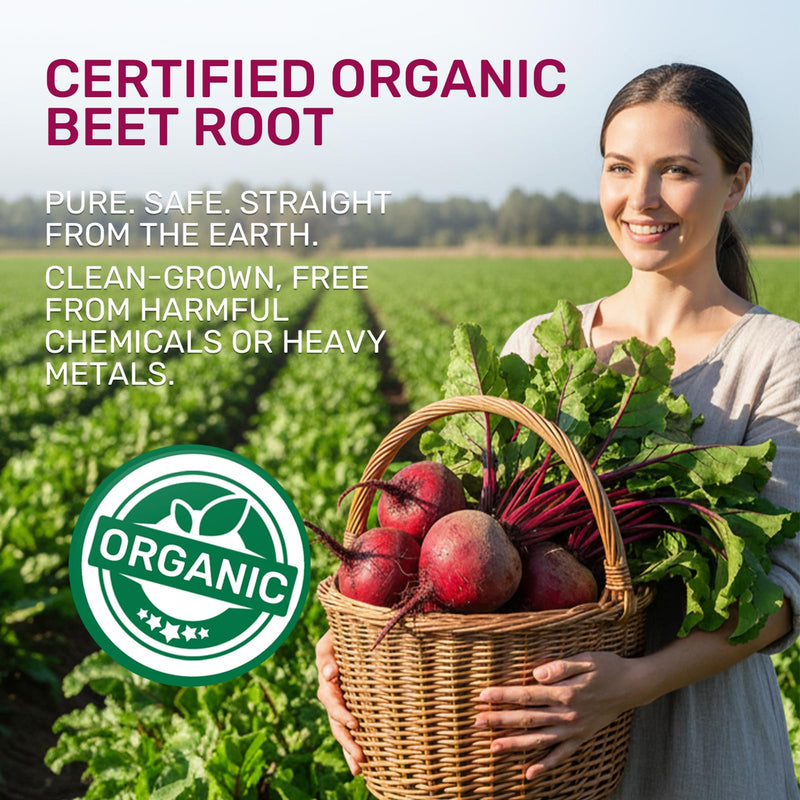 Organic Beet Root Gummies, Beet Chews for Nitric Oxide Support, 60 Count | Sugar-Free Beetroot Gummies with 21:1 Extract, Grape Seed & Black Pepper for Circulation, Heart and Energy; Vegan, Non-GMO 60 Count (Pack of 1)