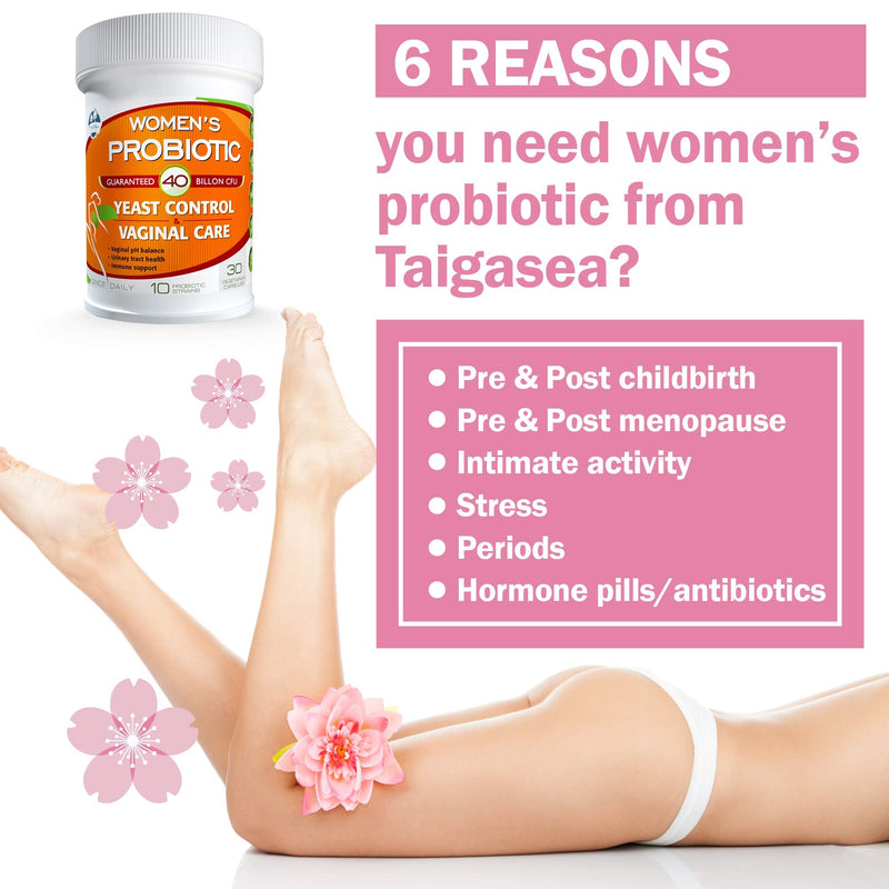 Probiotics for Women, 40 Billion CFU, 10 Strains for Yeast Control, Vaginal and Urinary Tract Health, Non Refrigerated Daily Probiotic Supplement