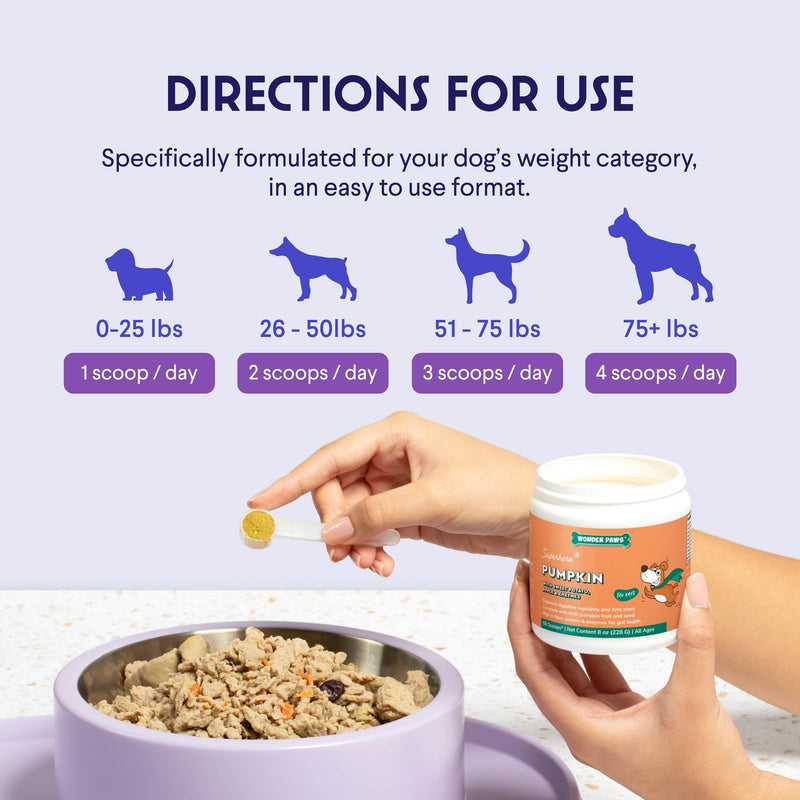 Organic Pumpkin for Dogs – Organic Pumpkin Fiber for Dogs – with Apple, Sweet Potato & Enzymes for Gut Health, Stool, Constipation & Digestion – Fiber Topper Or Mix with Water to Create Pumpkin Puree - BeesActive Australia