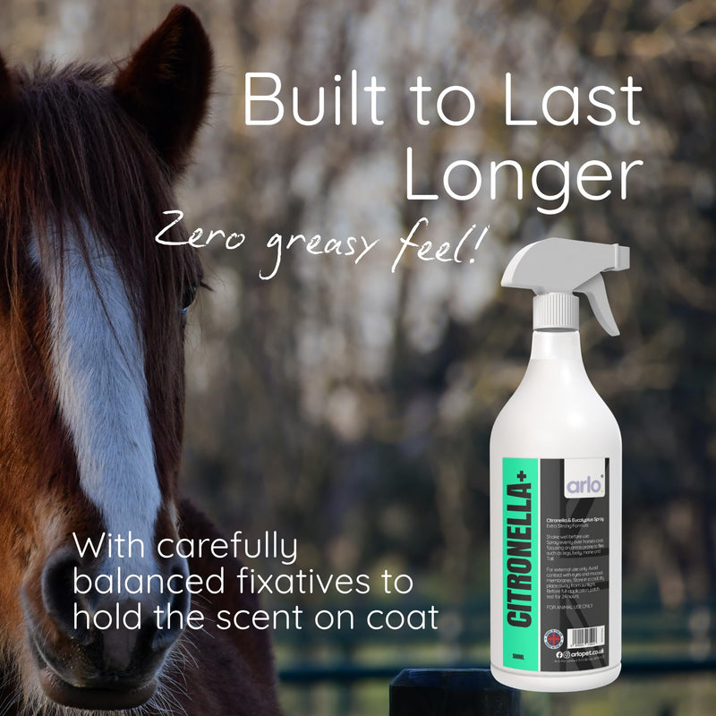 Citronella+ Fly Spray for Horses 500ml – Powerful Insect Protection | Long-Lasting Coat Spray for Horses & Ponies | Fast-Acting & Easy to Use | Summer Horse Care Essential