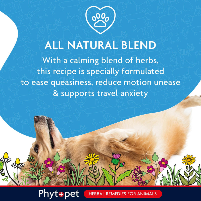 Phytopet Travel, Cat and Dog Anxiety Relief, Easy to Use Herbal Supplements for Dog Travel Sickness and Nerves, 30ml - 100% Herbal Phytopet Pet Supplies