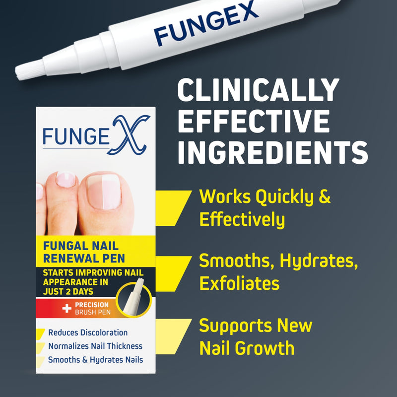Nail Fungus Renewal Pen - Reduces Discoloration of the Fungus Nail - Normalizes Toenail Thickness - Hydrates Brittle Nails with Clear and Odorless Solution