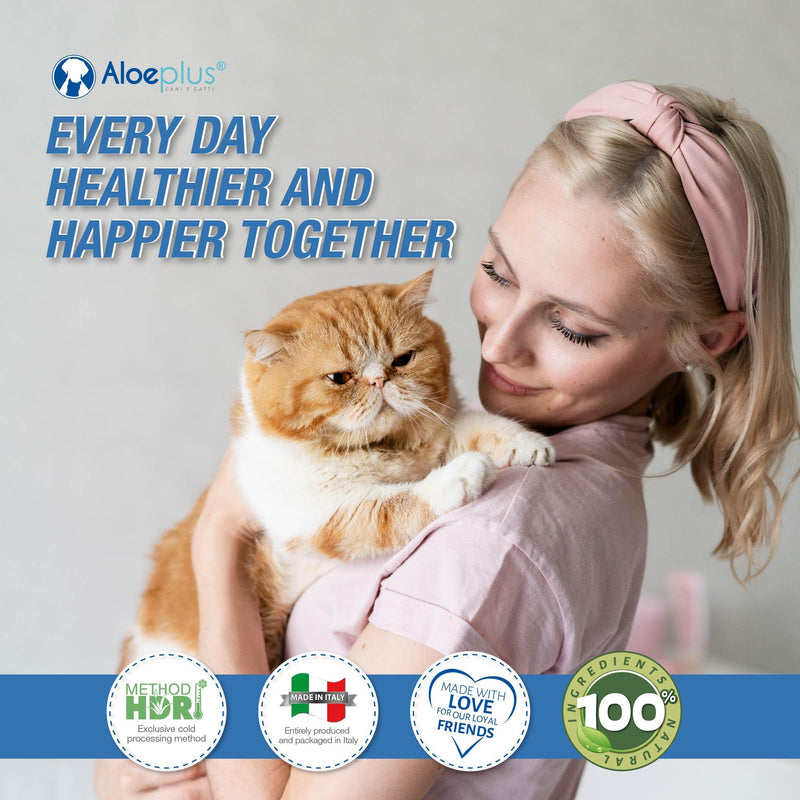 Cat Aloe Syrup 100ml - Cat Immune Support, Cat Supplement Energy, Detoxifying with Organic Aloe Arborescens, Ideal as Cat Stress Relief and Restorative for Elder Cats and Kittens