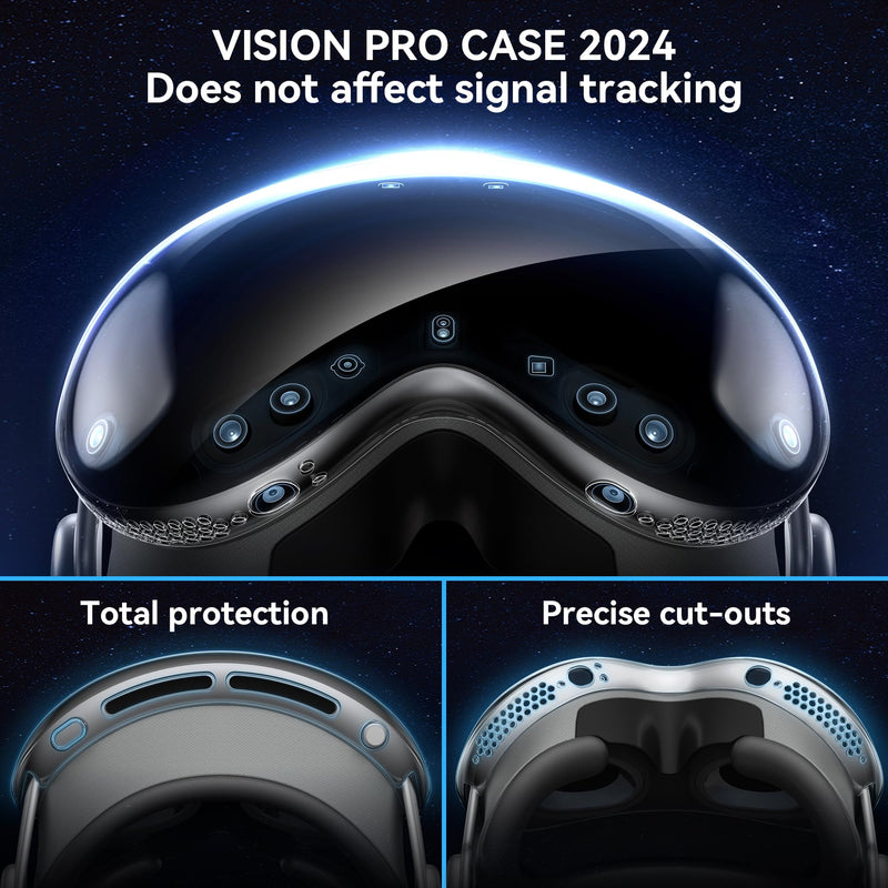 for Apple Vision Pro Case, Silicone/TPU Case Vision Pro Accessory 3D Curved Full Coverage [Anti-Bump][Anti-Scratch] Vision Pro Case for Apple Vision Pro VR Headset 2024 Accessories - BeesActive Australia