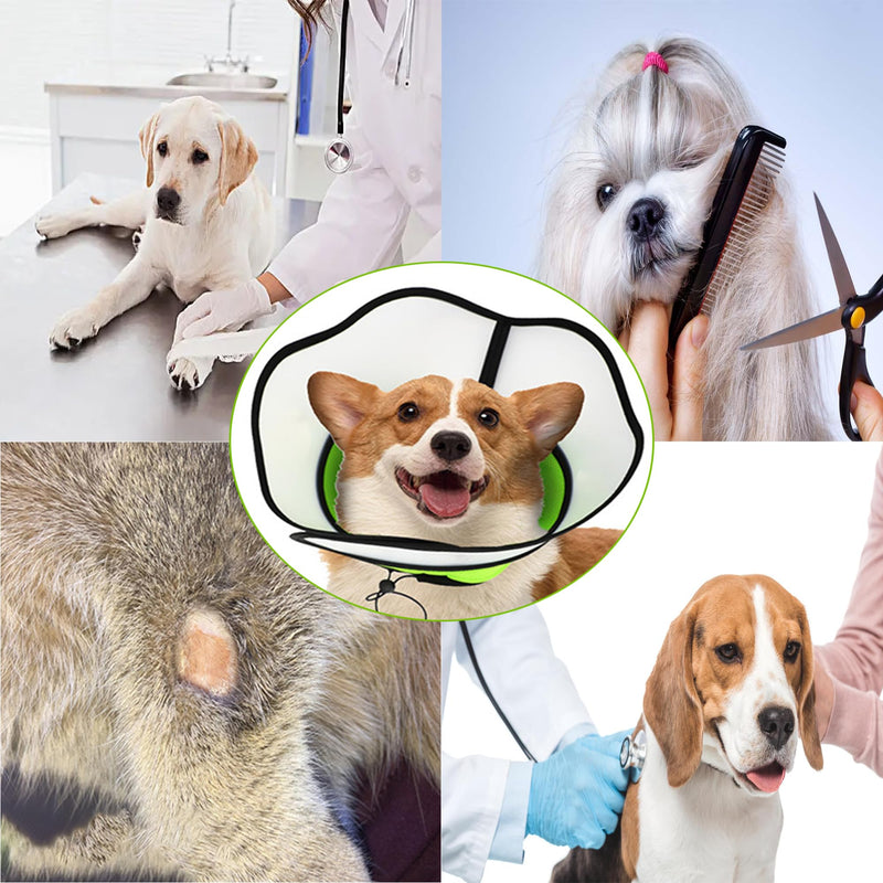 YUEMING Neck Brace Dog Leak Protection, Soft Protective Collar, Adjustable Recovery Collar, Elizabethan Neck Brace for Pets After Surgery Wounds Prevention of Bite Lick Wounds L (Neck circumference: 38-47 cm) - BeesActive Australia