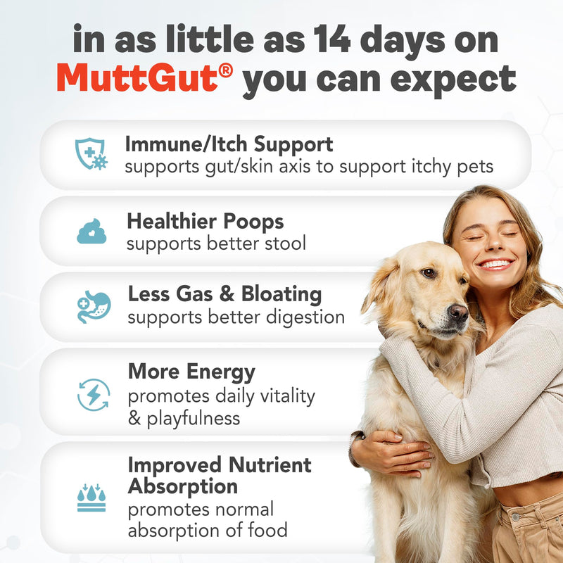 All-Natural 3-in-1 Dog Probiotic, Prebiotic, and Postbiotic Supplement Powder - Probiotics for Dogs with 135 Billion CFUs, Anti Diarrhea, Digestive Enzymes & Antioxidants (60g) 60g