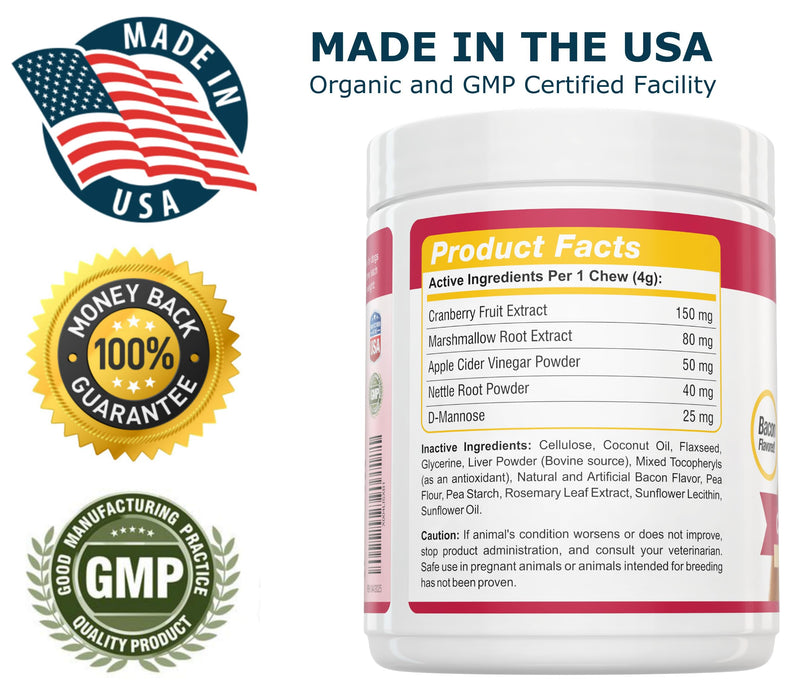 Probiotics for Dogs and Cranberry Bundle - UTI Prevention, Immune Support, Digestive Health, Incontinence, Gas and Diarrhea Elimination