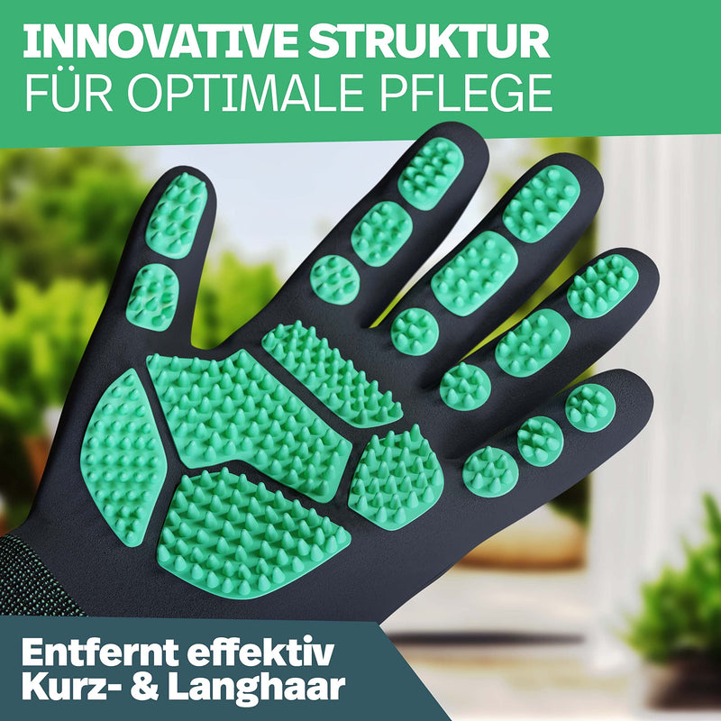 LIEMAN® Grooming Glove for Cats & Dogs - One Size - With Improved Quality - Individual Fit Thanks to Adjustable Velcro Fastener - Unique Grooming Glove (1 Pair) - BeesActive Australia