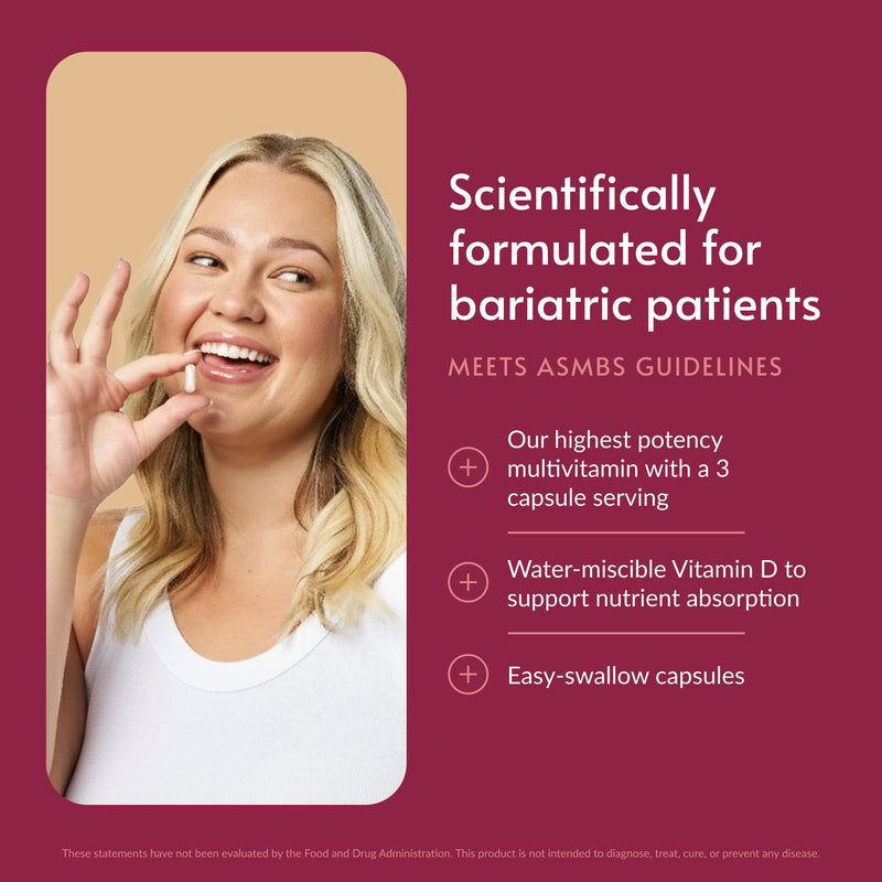 Bariatric Advantage Ultra Multivitamin with Iron, 270 Capsules | Ultra Multi with Iron, Capsule Format Multivitamin, Full B Vitamin Complex, with Vitamin C, Chromium and More 270 Count (Pack of 1)