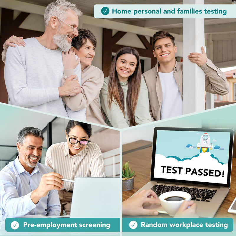 Easy@Home 5 Panel Drug Test Kit - 3 Pack Urine Drug Tests, Testing Marijuana (THC), AMP, BZO, COC, OPI 2000, at Home All Drugs Screening Test Kit, #EDOAP-754 - BeesActive Australia