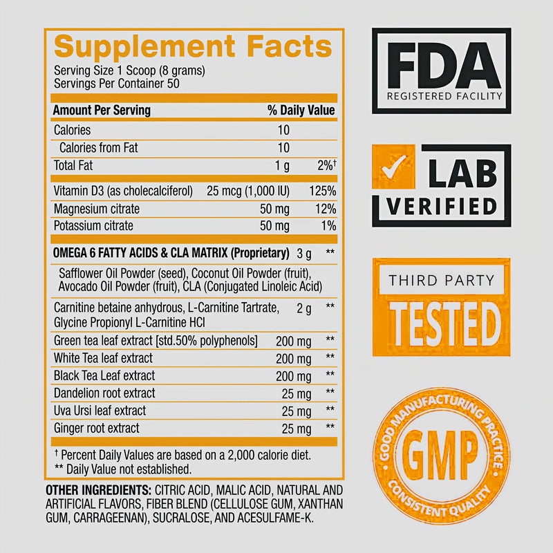 BPI Sports CLA + Carnitine Shredded - Convert Fat Cells Into Energy and Supports Lean Muscle, Boost Metabolism - Non-Stimulant L-Carnitine Supplement - Tropical Mango (14.1 oz. / 50 Servings)