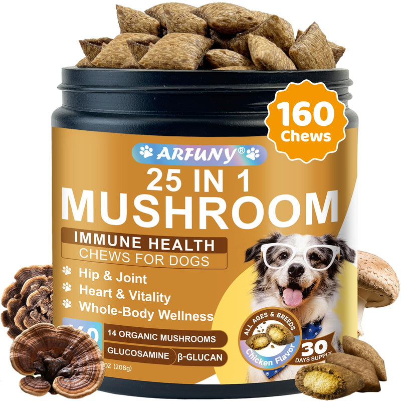 25 in1 Dog Mushroom Chews & Dog Mushroom Paste - Gut, Skin, Joint, Immune Health - Lumps&Bumps Treatment