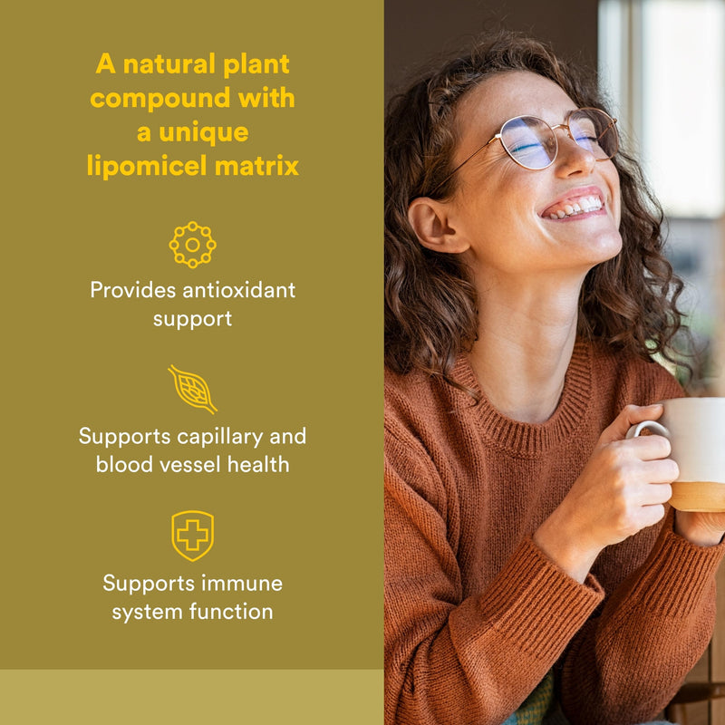 Natural Factors Quercetin LipoMicel Matrix - Supports Immune Health & Capillary Health - Antioxidant Support Supplement with Highly Absorbable Quercetin - 30 Softgels (30 Servings) 30 Count (Pack of 1)