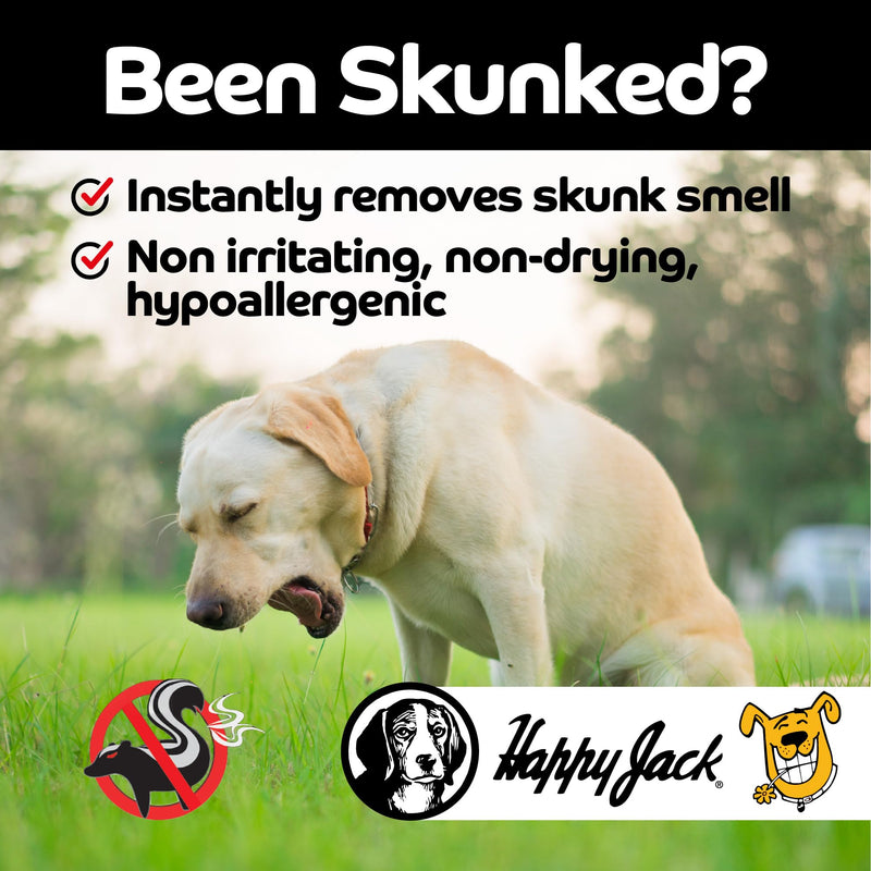 Happy Jack Mephidide Anti Skunk Shampoo for Dogs, Cats, Pets – Hypoallergenic Skunk Odor Remover for Dogs – Deodorizing Dog Shampoo (16oz) - PawsPlanet Australia