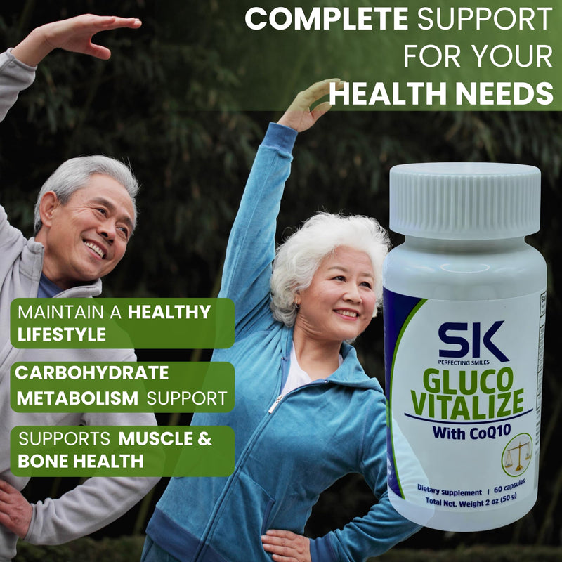Gluco Vitalize Supplement with CoQ10, 60 Capsules