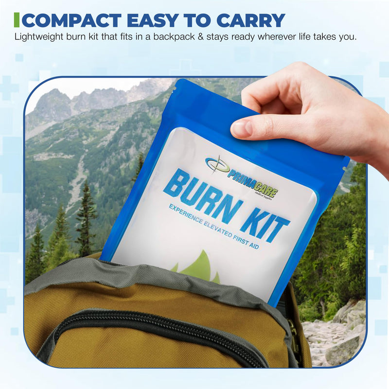 PrimaCare WB-7707 Emergency First Aid Burn Kit – 22-Piece Burn Relief Pack with Burn Gel, Dressings, Gauze, Gloves, Scissors, Bandages – Essential for Home, Office, Camping & Emergency Preparedness - BeesActive Australia