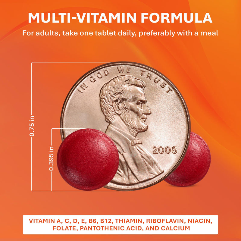 Rugby Daily-Vite Multivitamin Tablets for Adults, 1000 Count (1 Pack) | Gluten-Free Daily Dietary Supplement, Supports Overall Health, Multivitamin Formula with Essential Nutrients