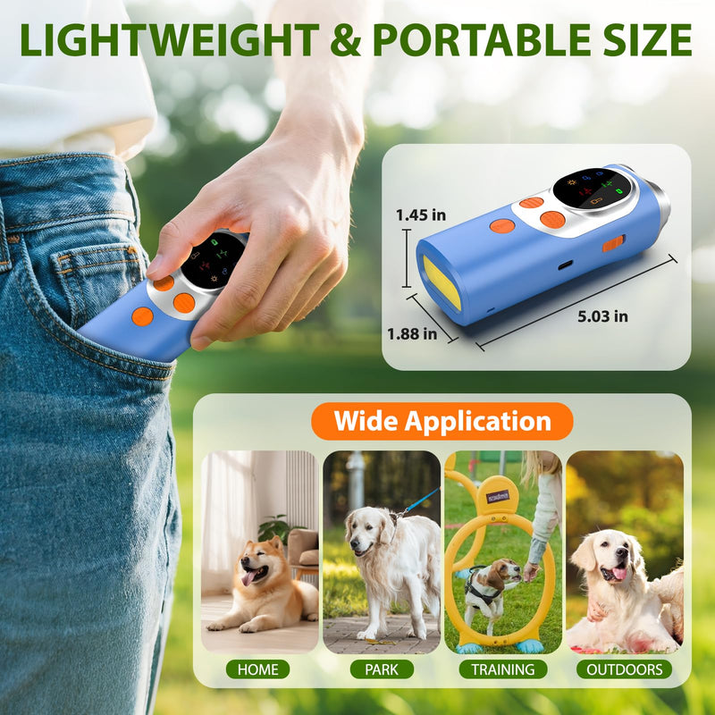 dessports Dog Bark Deterrent Device - 3X Ultrasonic Anti Barking Device for Dogs Training - 50FT Range Effective Bark Shield - Rechargeable Barking Silencer for Own or Neighbour's Dog
