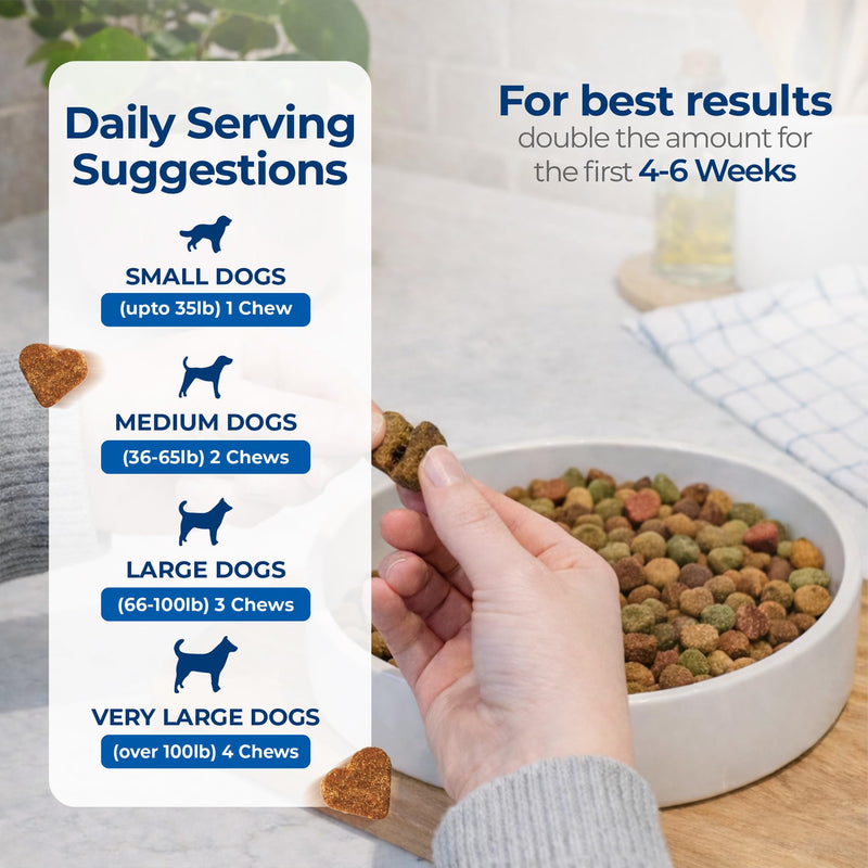 Skin & Immune Support Chews For Dogs | Supports Seasonal Itching, Licking, Scratching | Help Protect and Hydrate the Skin | 120 Servings | All Dog Breeds and Sizes