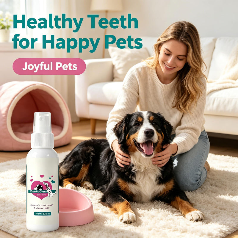 DentaClean Spray for Dogs & Cats, No-Brush Plaque & Tartar Remover, Breath Freshener for Dog Dental Care, Supports Daily Oral Hygiene, Easy Spray for Dogs Cats, 100ml