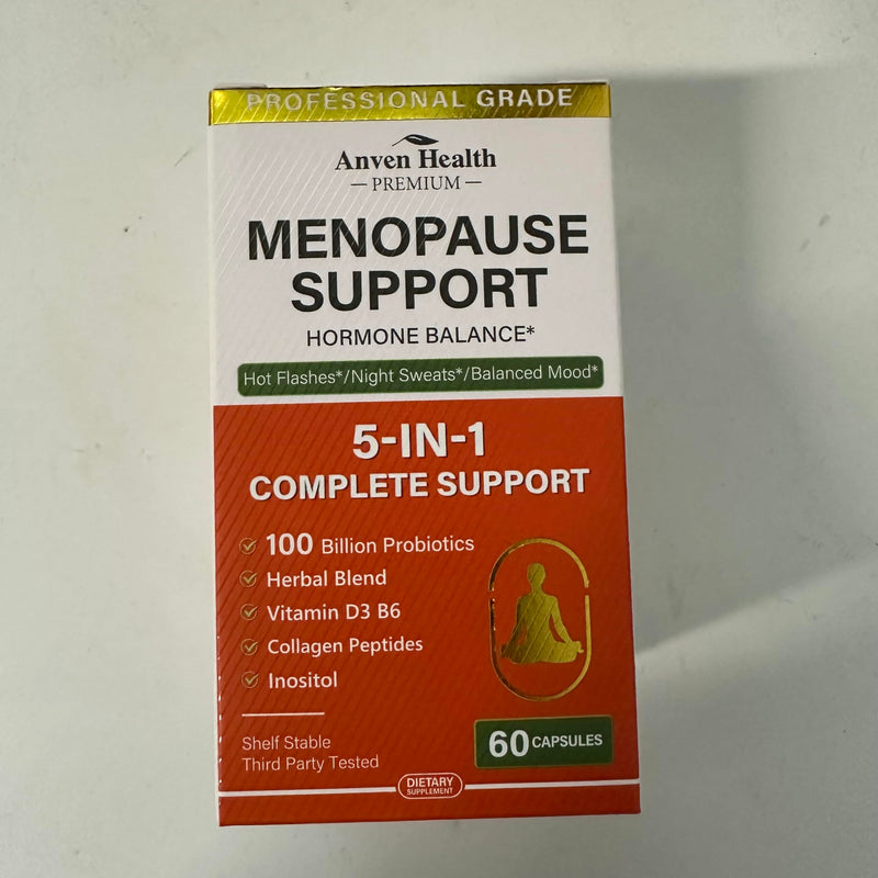 Menopause Relief Supplements for Women 100B CFU Probiotics 180 | Vitamin D3 & B6, 100B Probiotics, Black Cohosh, Herbs, Collagen, Hot Flashes & Night Sweats Relief, Bloating & Gut Health Menopause 60 Count (Pack of 3)