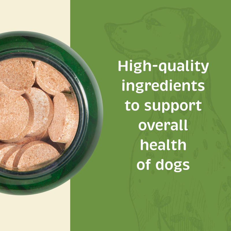 Health + Vitality for Dogs - Pet Supplement for Immune System, Coat, Liver Health & More - Dog Multifunctional Support with Choline, Calcium, Zinc, & Vitamins D and A - 90 Chewable Wafers - PawsPlanet Australia