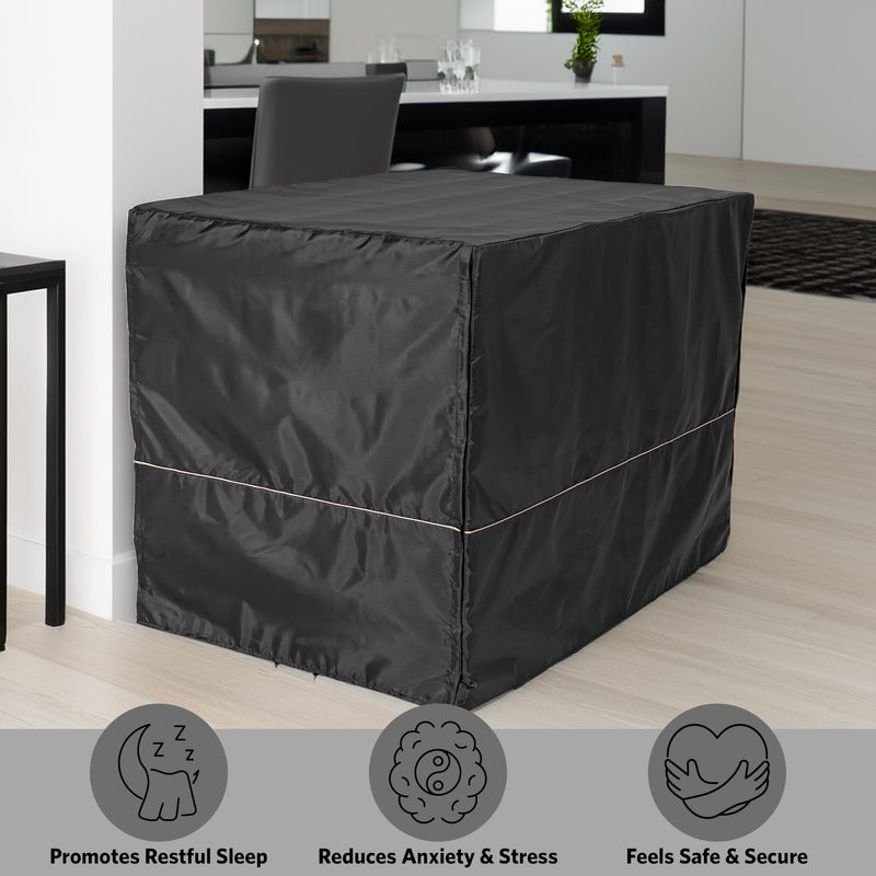 MidWest Homes for Pets Dog Crate Cover, Privacy Dog Crate Cover Fits MidWest Dog Crates, Crate Cover Only, Machine Wash & Dry, Black, 42-Inch - BeesActive Australia