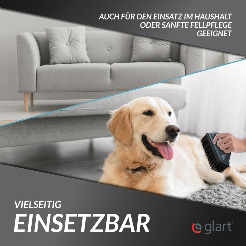Glart 45THB Premium Dog Brush Animal Hair Brush, removes animal hair and dirt from all car seats, upholstery, carpets, anthracite/black, for cars, household, office Premium animal hair brush - BeesActive Australia