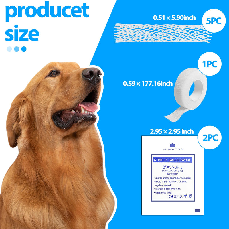 Dog Tail Protector Dog Ends Starter Pack Dog Tail Dressing Vet Wrap for Dogs Pet Animals - BeesActive Australia