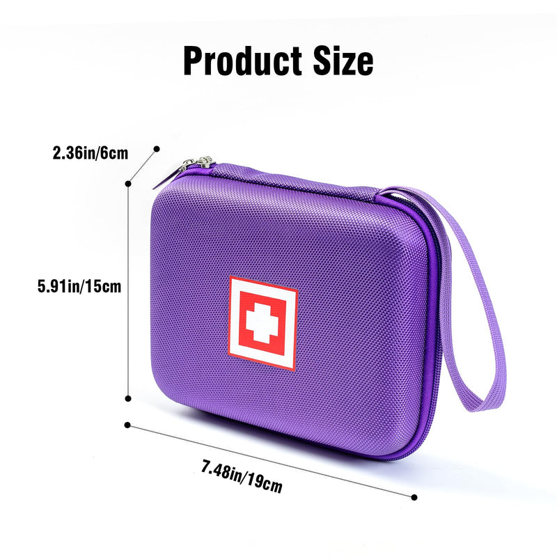 Gealaek Protective Carrying Case for Portable Nebulizer, Travel Medical Bag with Hard Shell for Inhaler Spacer, Masks, Asthma Accessories Emergency Medicine Storage Bag for Kids and Adults (Purple) Purple - BeesActive Australia