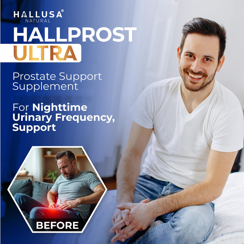 2-Pack Hallprost Ultra Prostate Health Supplement 120 Count | Saw Palmetto Blend 810mg for Urinary Tract & Bladder Support with Lycopene, Pygeum, Pumpkin Seed, Zinc & Vitamin E