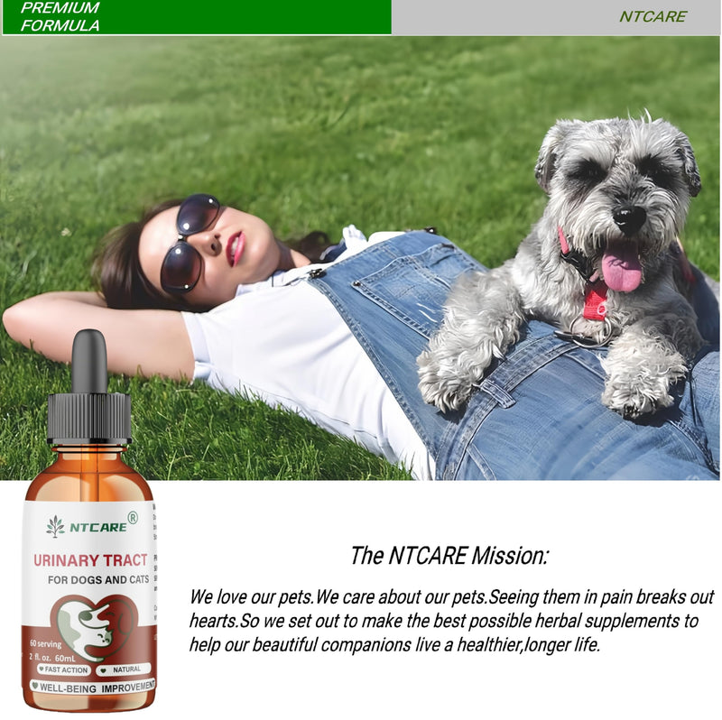 Urinary Tract Support for Dogs and Cats, Natural Fast Action Supplement, 2 fl. oz., 60 Servings