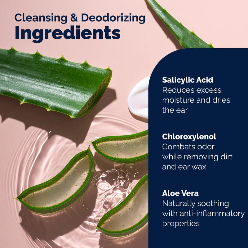 Vetnique Oticbliss Dog Ear Cleaner Flush Dog Ear Cleaning Solution for Dirt and Wax with Soothing Aloe Dogs & Cats Flush - Vet Recommended for Itchy Ears 4oz