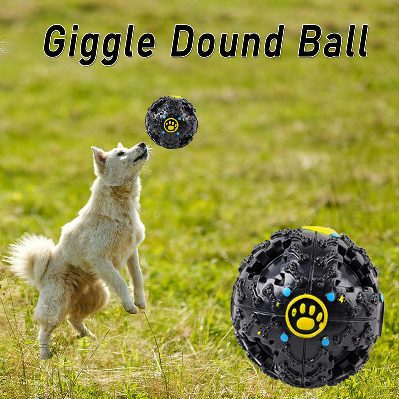 Pawcia Giggle Ball,Pawcia Giggle Sound Dog Ball,Giggle Ball,Giggle Ball for Dogs,Pawcia Giggle Dog Ball,Durable for Small Medium Large Dogs(Black,S) - BeesActive Australia