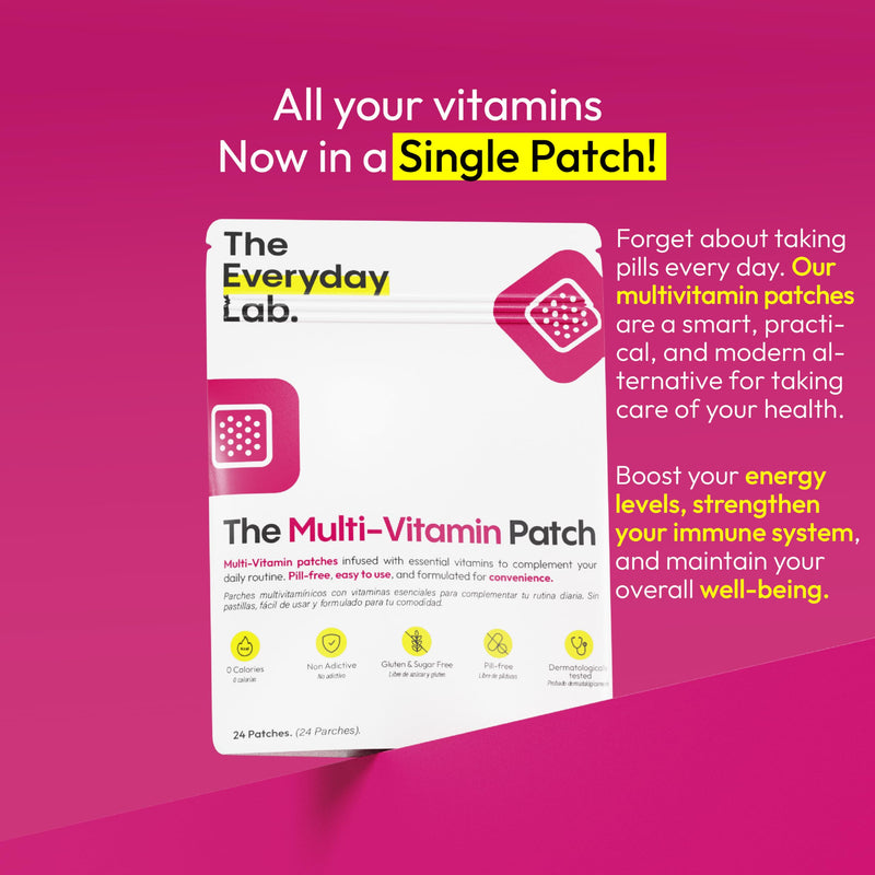 Multi-Vitamin Patch (24 Count) | Daily Vitamin Patch for Energy, Immune Support & Wellness | Easy-to-Use Topical Patch, No Pills 1 Count (Pack of 24)