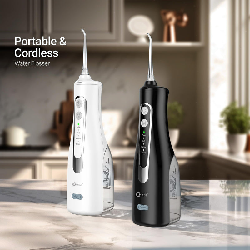 Cordless Oral Irrigator Water Flosser for Teeth, Gums & Braces - 4 Modes, 300ML Tank, 360° Rotatable Nozzle, IPX7 Waterproof, USB Rechargeable 2000mAh Battery for Home & Travel (M149 Pro - Black)